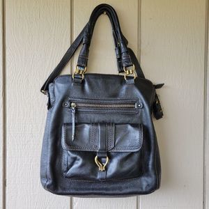 The Sak black leather bag convertible crossbody bag